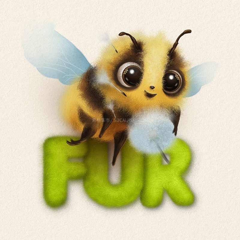 12支卡通动物毛发笔刷(Procreate/PS/AI/Affinity)